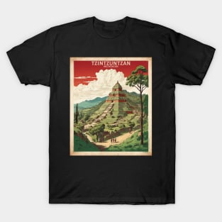 Tzintzuntzan Michoacan Mexico Vintage Tourism Travel T-Shirt